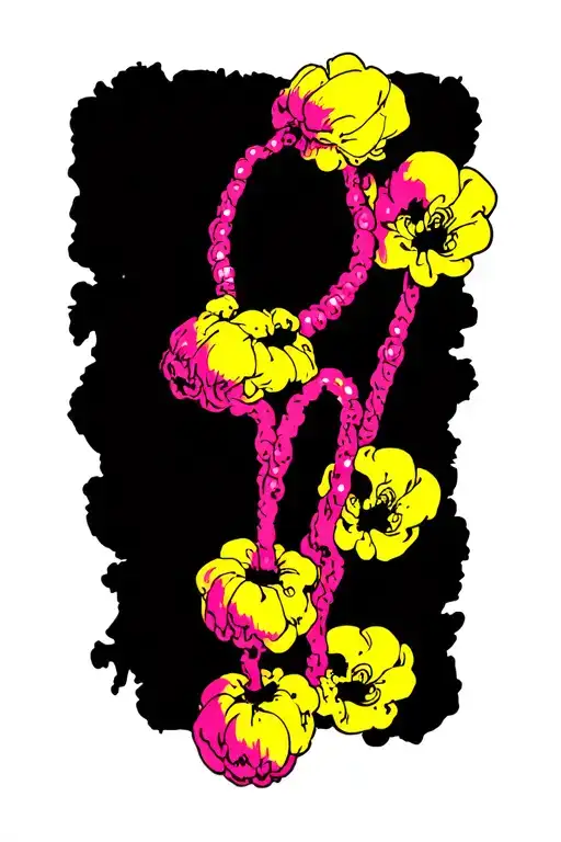 Yellow And Pink Gut With Dark Lines