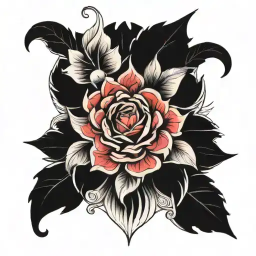 Symmetrical Collarbone Tattoo Design