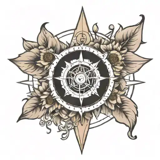 Compass And Sunflower