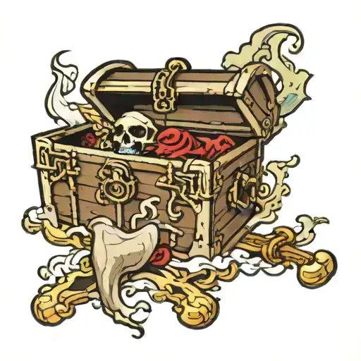 Pirate Map With Treasure Chest