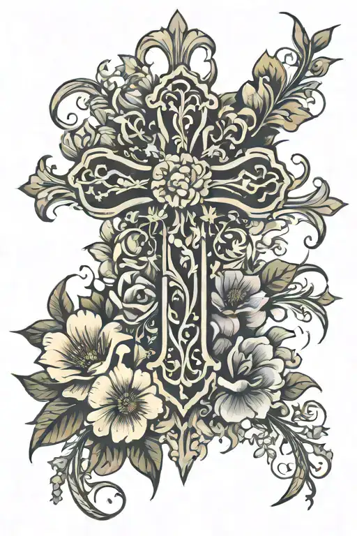 Floral Cross