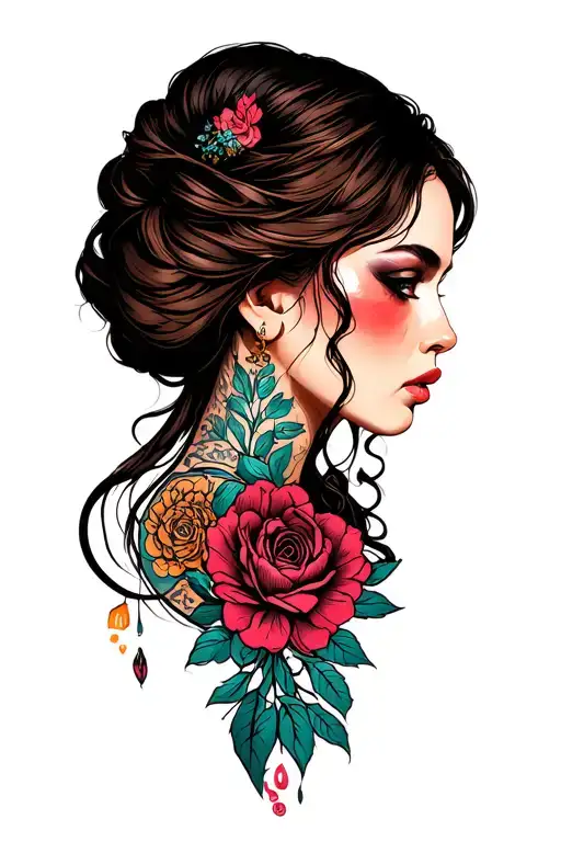 Mysterious Woman Side Profile