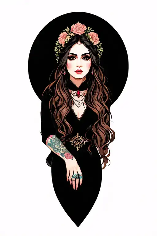 Mysterious Woman Dressed