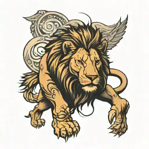 A Lion Walking In The Desert Bracelet On A Bicep