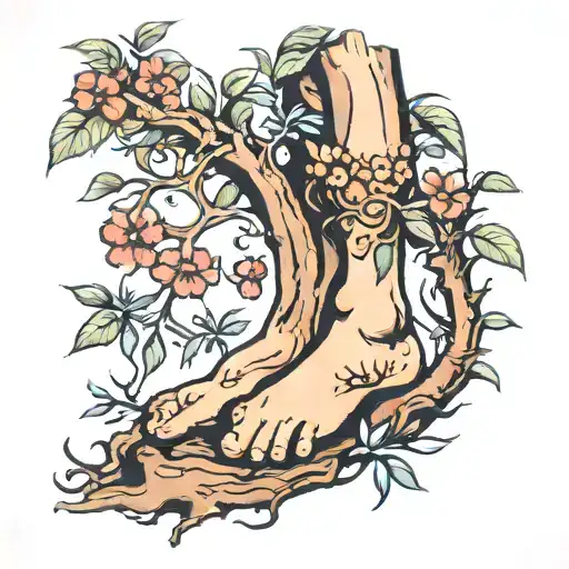 Koa Tree And Baby Feet