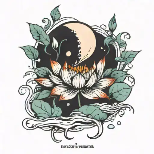 Lotus Flower Water Moon Crab