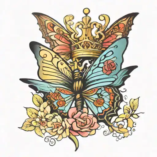 A Butterfly With A Crown