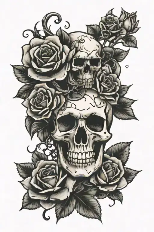 Skull And Roses