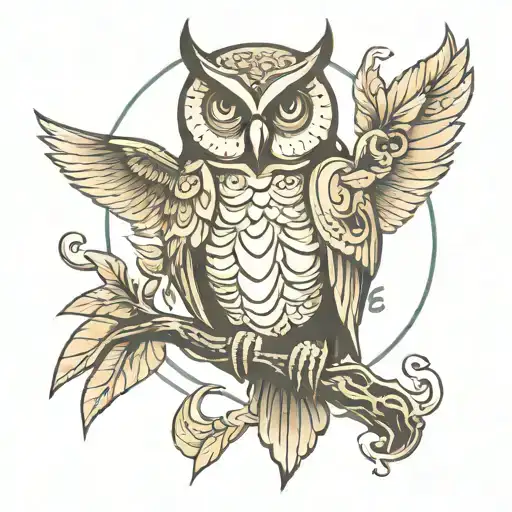 Owl Aquarius Zodiac Sign