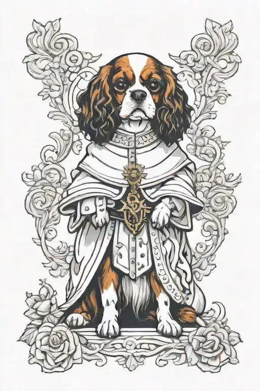 Cavalier King Charles Dog Dressed As The Pope