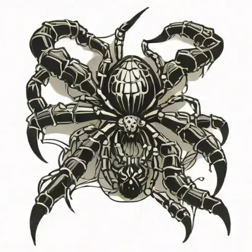 Spider Crawling On Waist Line