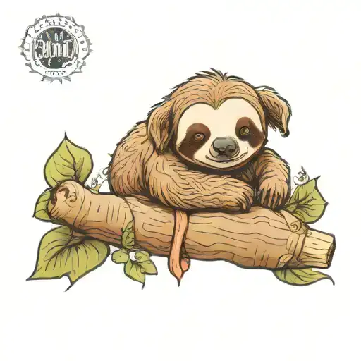 Baby Sloth Sleeping In A Baby Elephants Trunk