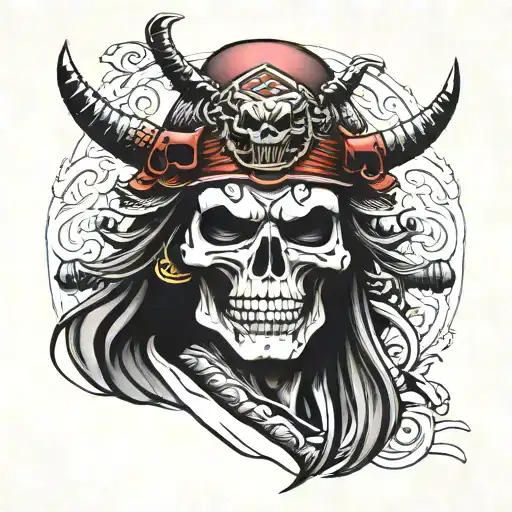 Samurai Skull Adorned