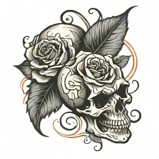 Skull Shaped Rose Made