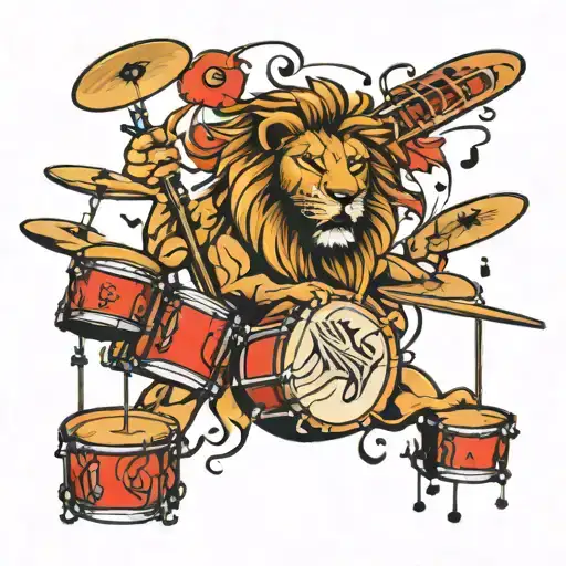 Lion Drums Music Notes