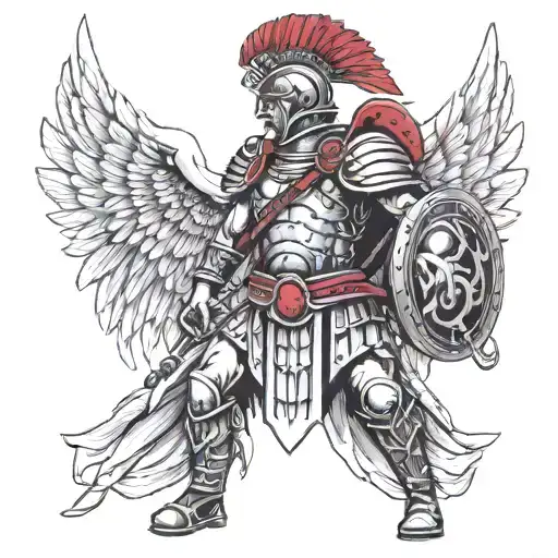 Roman Warrior And Wings