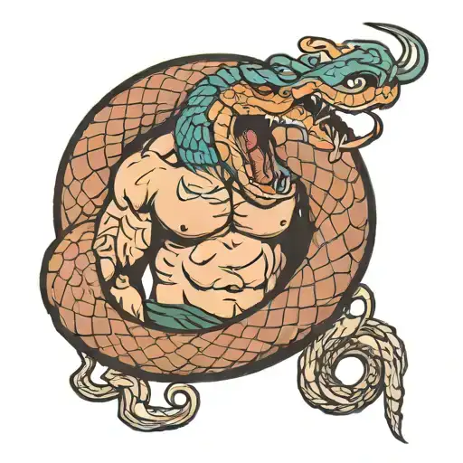 Hercules Fighting Snake
