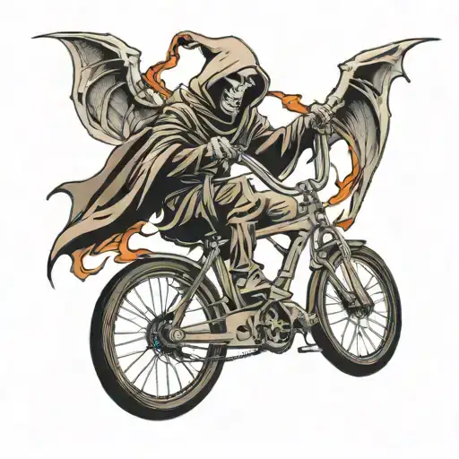 Grim Reaper On A Road Bicycle