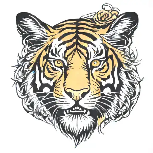 Tiger Memorial Tattoo Design