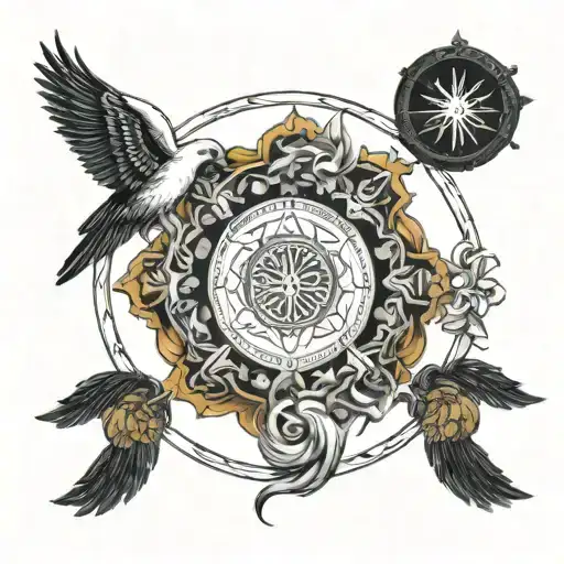 Life Circle With God Holding