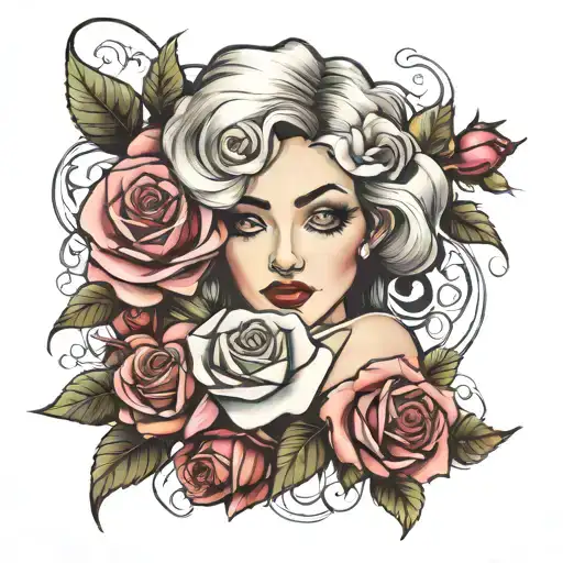 Beautifull Rose And Wooman