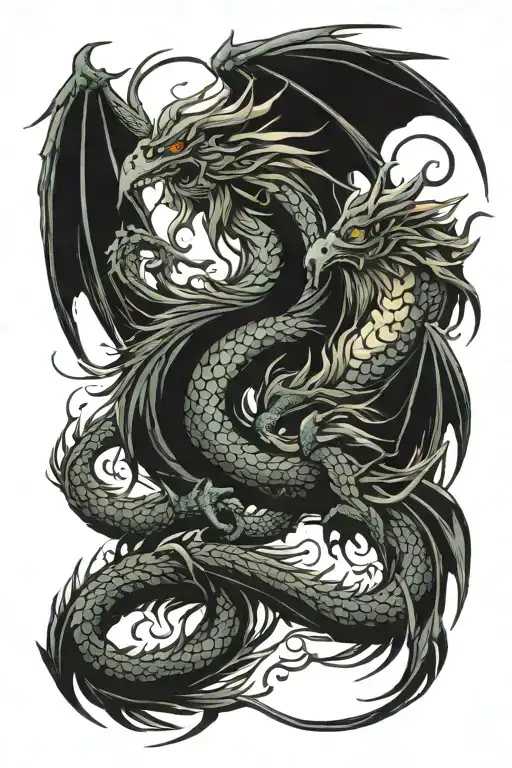 Phoenix And Dragon Wrapped