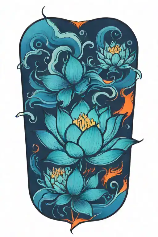 Lotus Flower Fire Flames