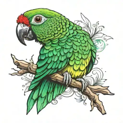 Nautical Green Cheek Conure