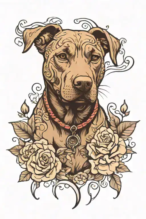 Pitbull Lab Mix Brown Dog