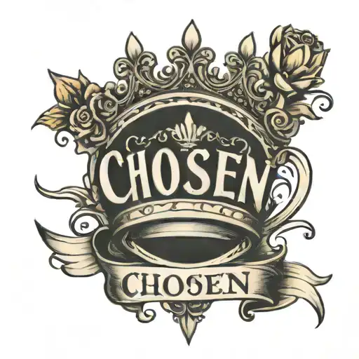 The Word Chosen With A Crown On Top