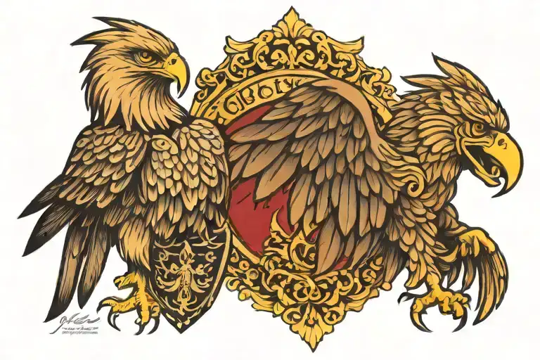 German Golden Eagle And Spanish Imperial Eagle