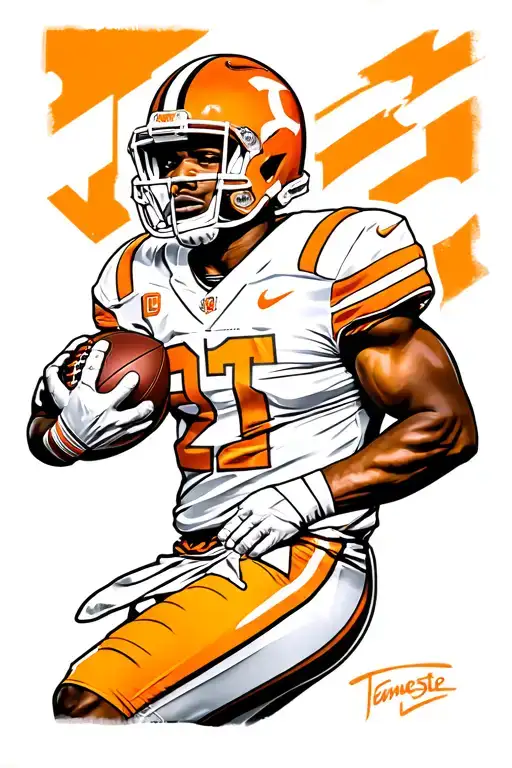 University Of Tennessee Football Player