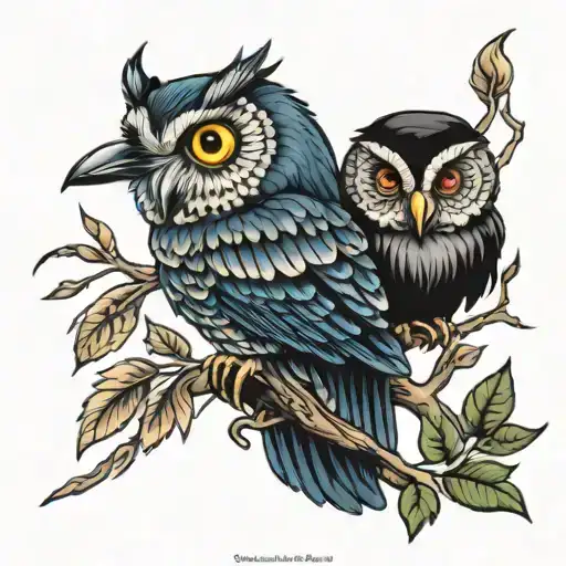 Owl And Raven