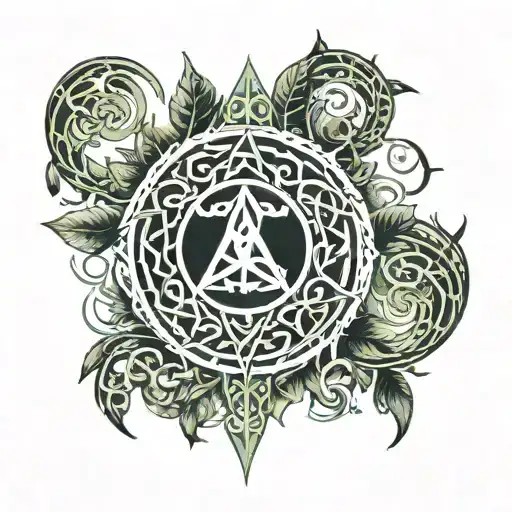 Loki And The Arbor Of Life Between Water And Fire With Nordic Runes