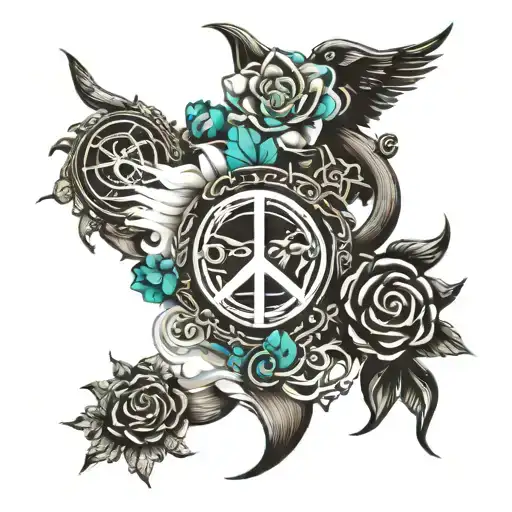 Name Bhavika & Hackz As Well With Peace Symbol And Computer Geek Symbol As Well