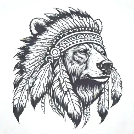 Indian Head Dress X Bear Head