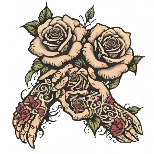 Holding Hands With Rose