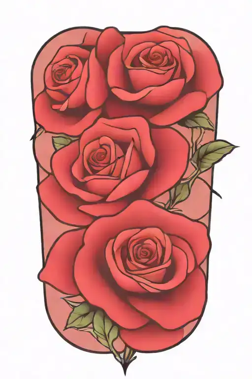 3 Roses Intertwined Representing Survival