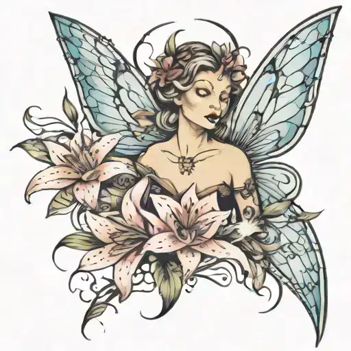 Lily And Fairy Wings