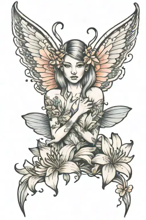 Lily And Fairy Wings