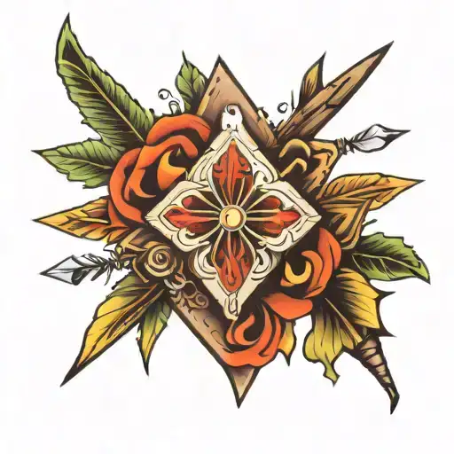 Arrow Piercing Playing Cards