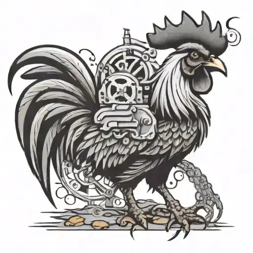 Rooster With A Machine Gun