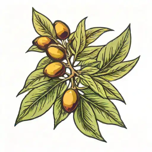 Olive Leaf On Elbow