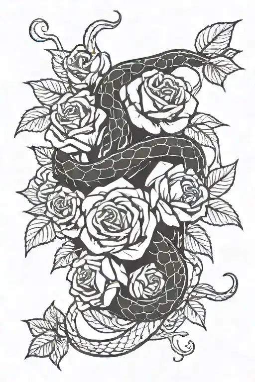 Roses Turning Into A Snake