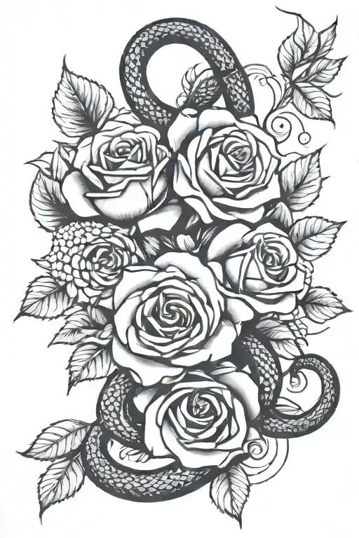 Roses Turning Into A Snake