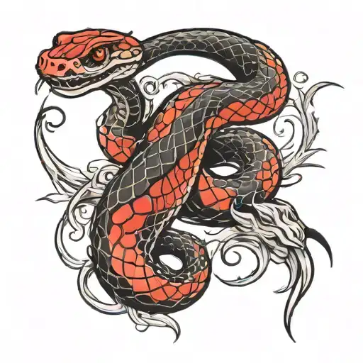 Black And Red Snake