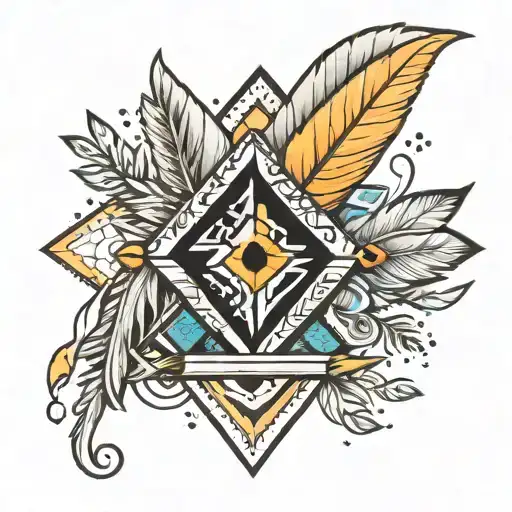 Arrow Diamond Feather