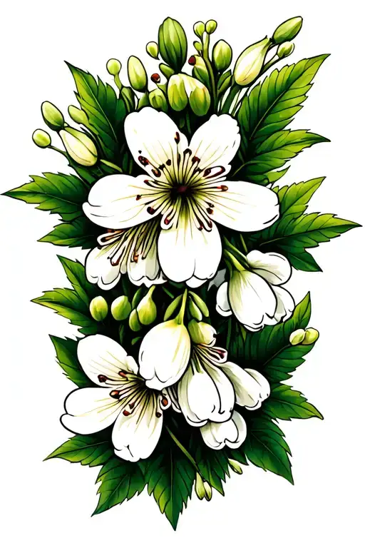 Lilly Of The Valley And Hawthorn Flowers