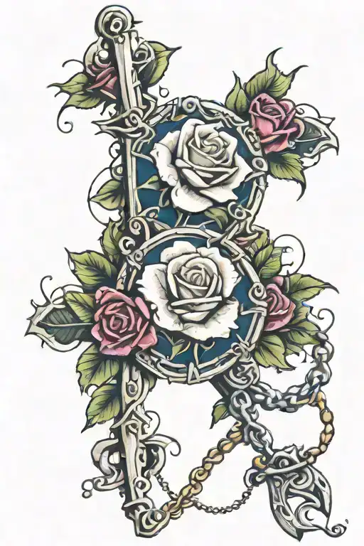 Rosary And Roses With Thorns
