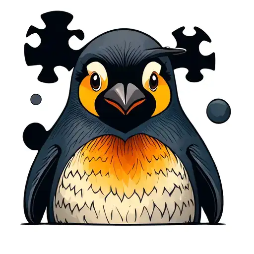 Penguin And Puzzle Piece